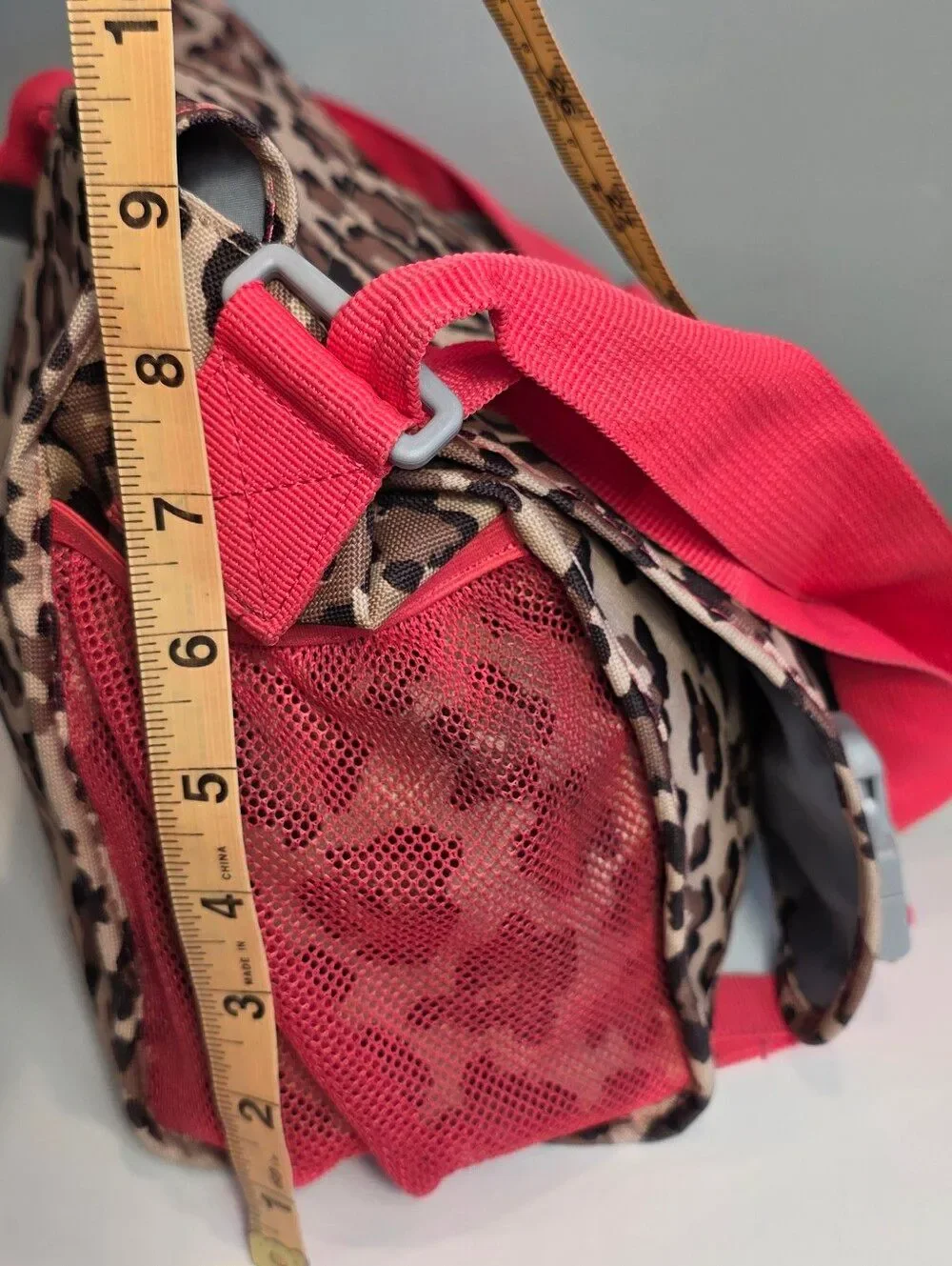 Lands End Leopard Print Messenger Tote Bag Backpack Back to School Travel Work